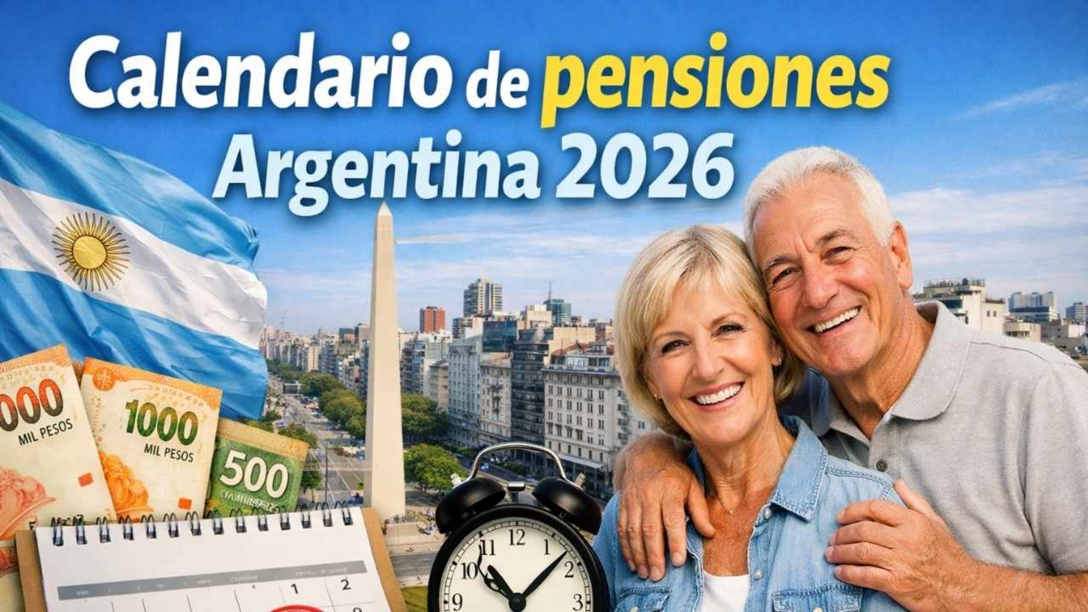 Argentina: Calendario de pensiones enero 2026 – quién cobra, cuánto y cómo inscribirse