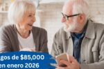 Calendario de Pensiones ANSES: pagos de $85,000 en enero 2026, quién cobra y cómo inscribirse